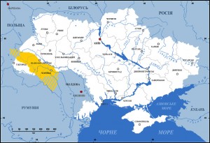 Карта Гуцульщини 20 ст.
